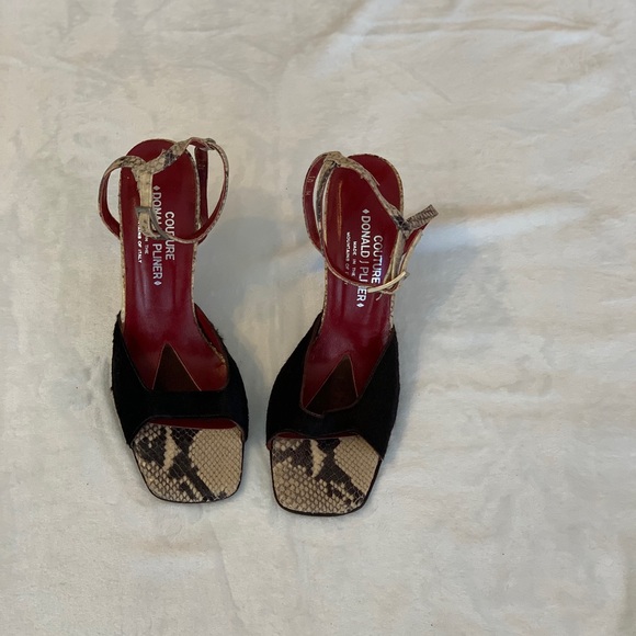 Vintage Donald Pliner Brown Haircalf & Snakeskin Sandals, Sz 10, Never worn! - Picture 12 of 12